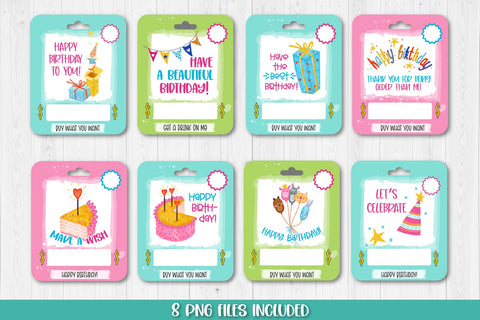 Birthday Money Card PNG Designs | Printable Birthday Gift Sublimation TatiStudio 
