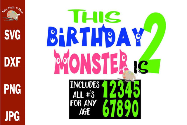 Birthday monster SVG, Boy Birthday shirt svg, monster birthday shirt svg SVG The Artsy Spot 