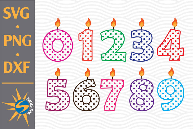 Birthday Numbers SVG, PNG, DXF Digital Files Include SVG SVGStoreShop 