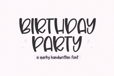 Birthday Party - Cute Handwritten Font Font KA Designs 
