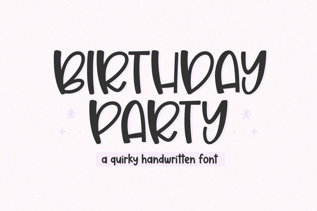 Birthday Party - Cute Handwritten Font Font KA Designs 