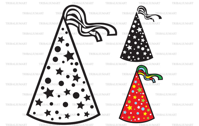 Birthday party hat SVG TribaliumArtSF 