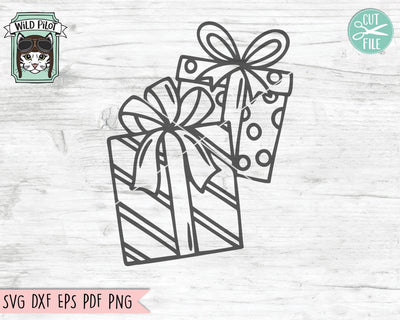 Birthday Presents SVG file, Christmas Presents SVG, Happy Birthday SVG, Presents Cut File,Merry Christmas svg, Its My Birthday svg SVG Wild Pilot 