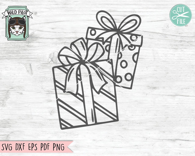 Birthday Presents SVG file, Christmas Presents SVG, Happy Birthday SVG, Presents Cut File,Merry Christmas svg, Its My Birthday svg SVG Wild Pilot 