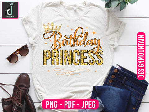 Birthday princess png design, Birthday Png, Birthday Sublimation, Birthday Bundle design Sublimation Alihossainbd 