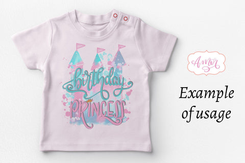 Birthday princess sublimation design Sublimation Amorclipart 