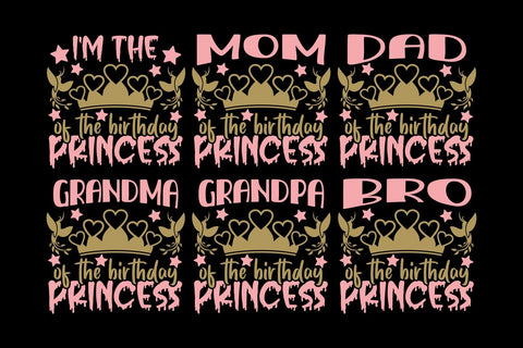 Birthday Princess SVG Bundle, Birthday Party Shirt SVG TonisArtStudio 