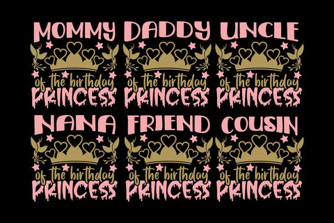 Birthday Princess SVG Bundle, Birthday Party Shirt SVG TonisArtStudio 