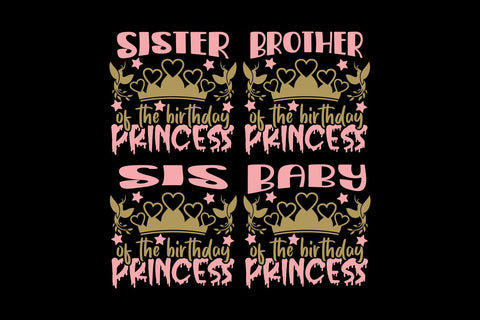 Birthday Princess SVG Bundle, Birthday Party Shirt SVG TonisArtStudio 