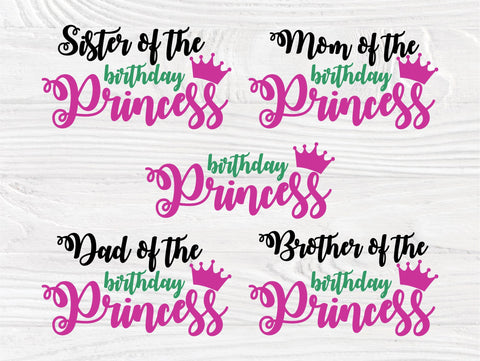 Birthday princess SVG, Family Svg Cut Files SVG TonisArtStudio 