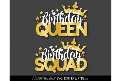 Birthday Queen Family Shirts SVG | Birthday Girl Squad Shirts | Birthday Girl Shirt SVG March Design Studio 