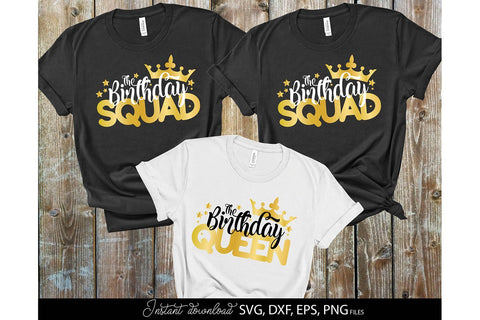 Birthday Queen Family Shirts SVG | Birthday Girl Squad Shirts | Birthday Girl Shirt SVG March Design Studio 