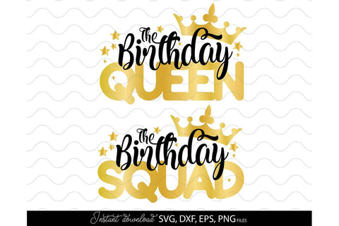 Birthday Queen Family Shirts SVG | Birthday Girl Squad Shirts | Birthday Girl Shirt SVG March Design Studio 