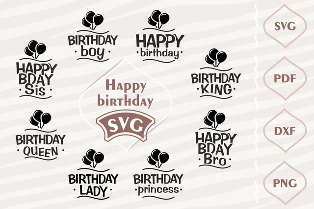 Birthday queen, princess, king SVG bundle SVG Digital Mojito 