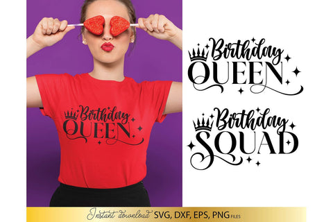 Birthday Queen Shirt | Birthday Queen Squad SVG March Design Studio 