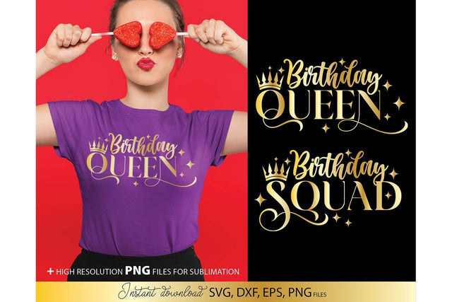 Birthday Queen Shirt | Birthday Queen Squad SVG March Design Studio 