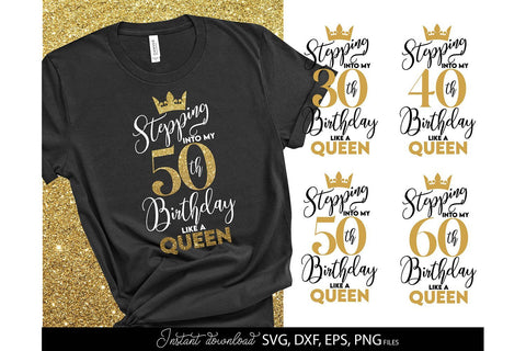 Birthday Queen Shirts SVG Bundle | Birthday Family SVG Shirts Bundle SVG March Design Studio 
