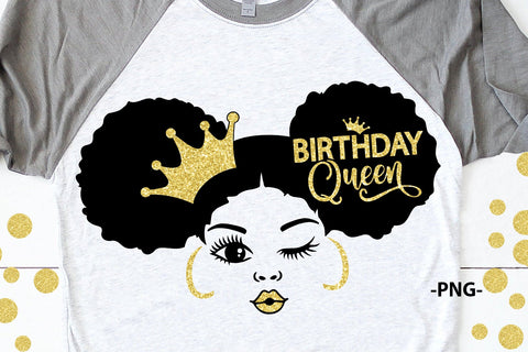 Birthday Queen Svg, Baby Princess Girl, Black Queen Svg, Glitter PNG, Black Girl Svg, Princess Svg, Melanin Queen, Afro Woman, Svg Cut Files SVG 1uniqueminute 