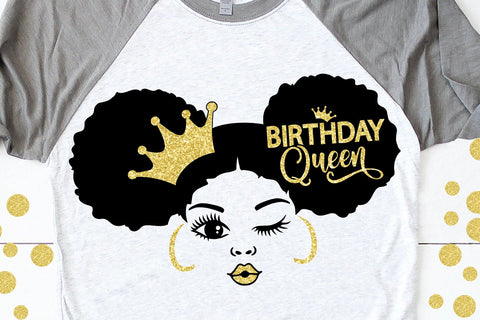 Birthday Queen Svg, Baby Princess Girl, Black Queen Svg, Glitter PNG, Black Girl Svg, Princess Svg, Melanin Queen, Afro Woman, Svg Cut Files SVG 1uniqueminute 