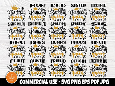 Birthday Queen SVG, Birthday Shirt Svg, Family Svg SVG TonisArtStudio 