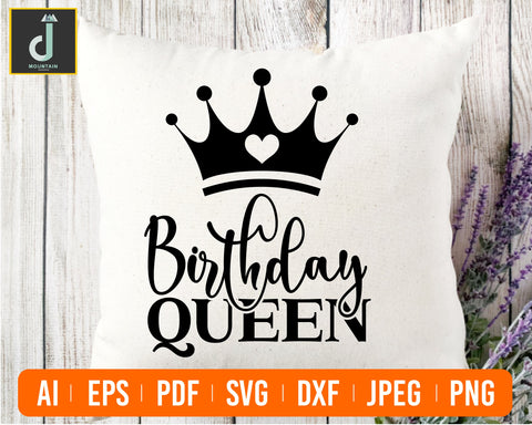 Birthday Queen Svg, Birthday Svg, Birthday Saying Svg, Birthday Cut File, Birthday Shirt Svg SVG Alihossainbd 