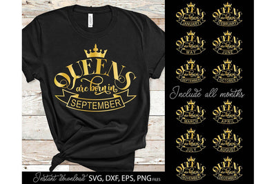 Birthday Queen SVG Bundle January To December | Queens Are Born In March SVG SVG March Design Studio 