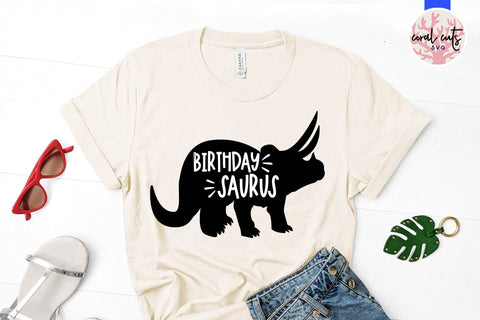 Birthday sauraus - Birthday SVG EPS DXF PNG Cutting File SVG CoralCutsSVG 