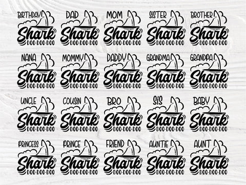 Birthday Shark SVG, Shark Family Svg, Boy Girl Svg SVG TonisArtStudio 