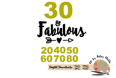 Birthday shirt svg bundle- birthday wine glass svg - 30 and fabulous bundle, 40, 50, 60, 70 SVG The Artsy Spot 