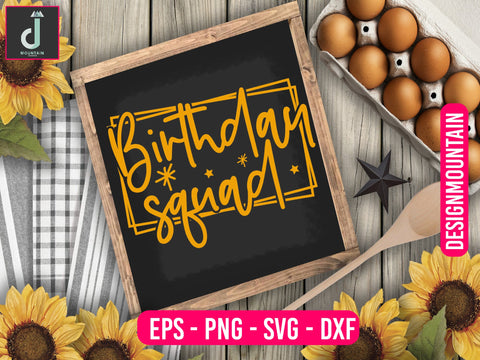 Birthday squad svg design SVG Alihossainbd 