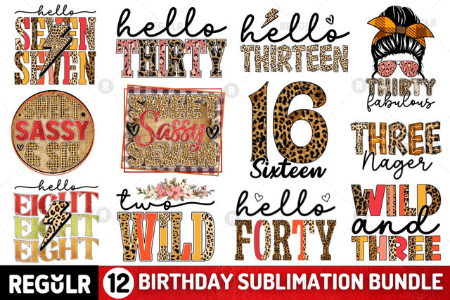 Birthday Sublimation Bundle Sublimation Regulrcrative 