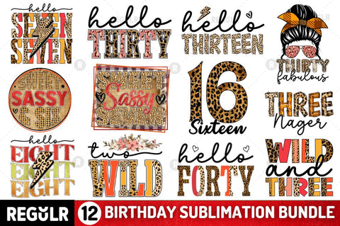 Birthday Sublimation Bundle Sublimation Regulrcrative 