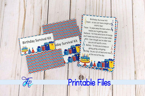 Birthday Survival Kit 3D Paper Family Creations 