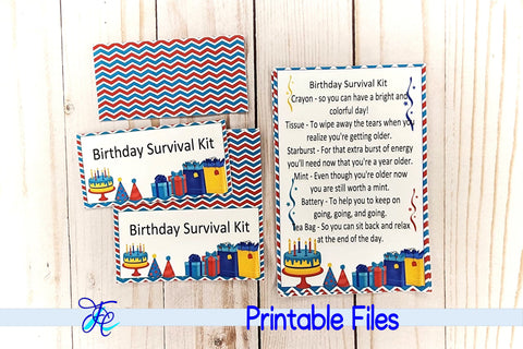 Birthday Survival Kit 3D Paper Family Creations 