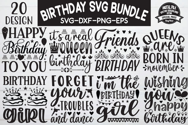 Birthday SVG, Birthday Quotes SVG cut file SVG BB Type Studios 
