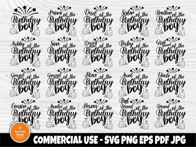 Birthday SVG, Boy Svg, Family Shirt, Svg Cut Files SVG TonisArtStudio 