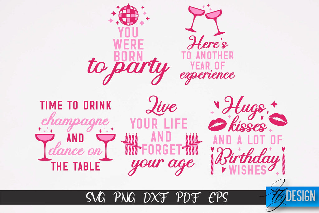 Birthday Svg Bundle Happy Birthday Quotes Svg Design Happy Days Svg So Fontsy 4327