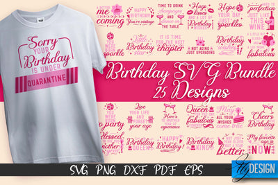 Birthday SVG Bundle | Happy Birthday Quotes SVG Design | Happy Days SVG SVG Fly Design 