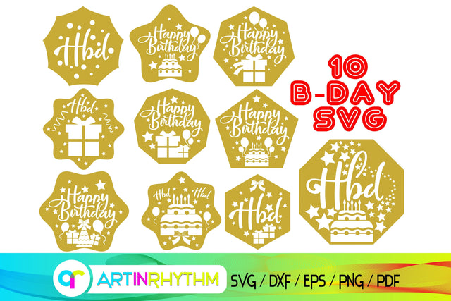 birthday svg bundle SVG Artinrhythm shop 