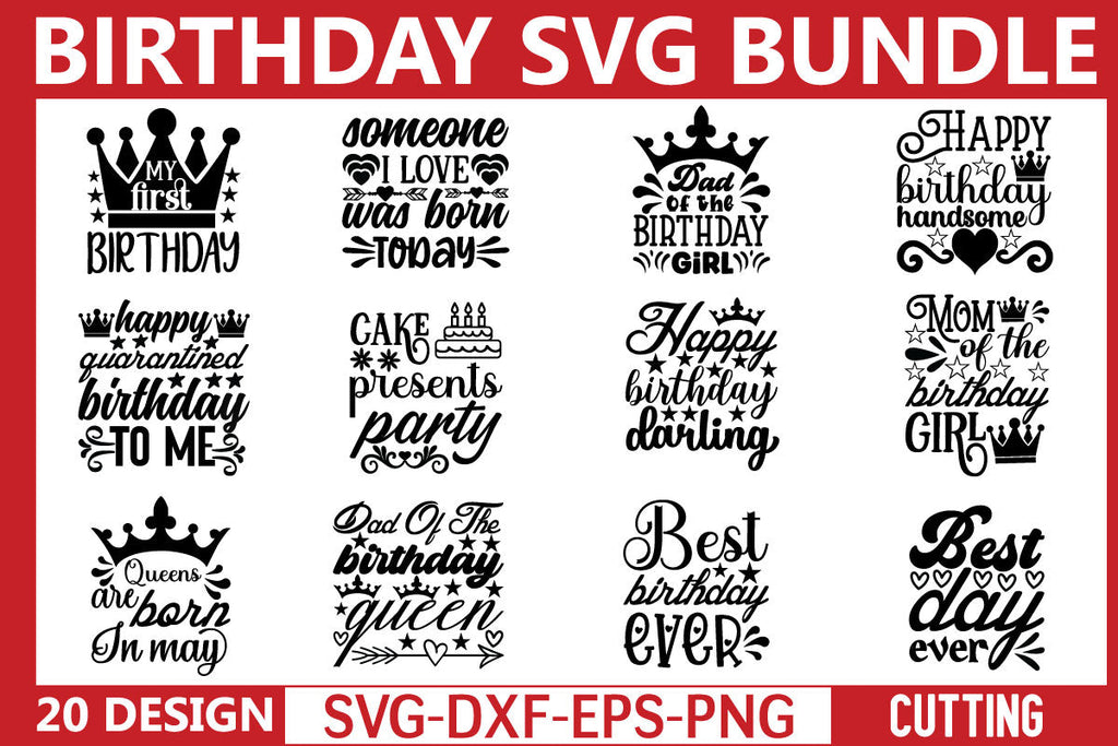 Birthday svg bundle - So Fontsy