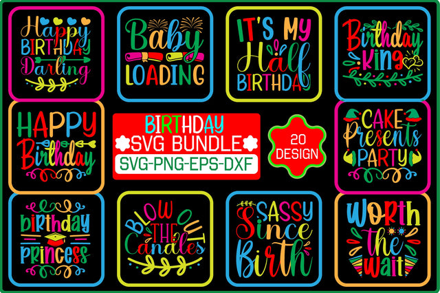 Birthday SVG Bundle SVG Shahin alam 