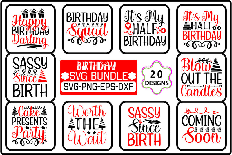 Birthday SVG Bundle SVG Shahin alam 