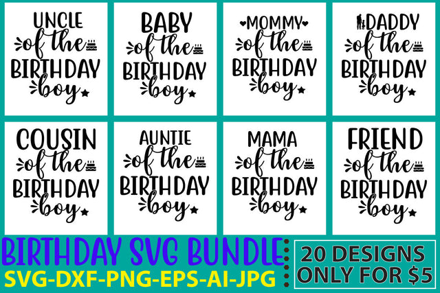 Birthday Svg Bundle SVG Syaman 