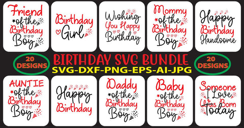 Birthday SVG Bundle SVG Syaman 