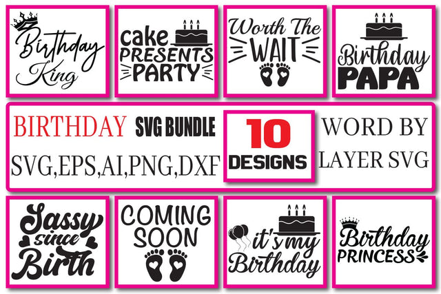 Birthday SVG Bundle Vol. 2 SVG Craftlabsvg24 