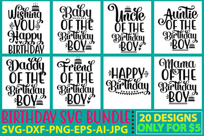 Birthday Svg Bundle Vol. 2 SVG Syaman 