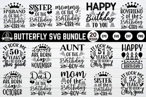 birthday svg bundle vol 4 SVG buydesign 