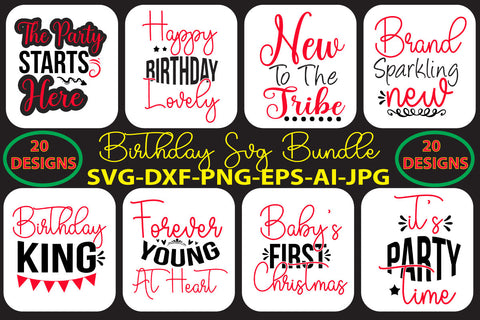 Birthday Svg Bundle Vol. 4 SVG Syaman 