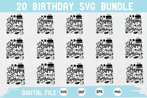 Birthday Svg Bundle,Birthday quotes Svg SVG md faruk hossain 