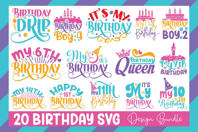 Birthday Svg Design Bundle SVG Rupkotha 